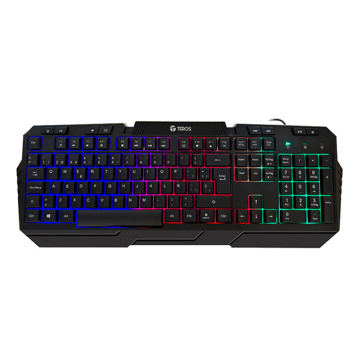 Kit Gamer TEROS TE-4063N | Teclado, Mouse, Auriculares y Mouse Pad